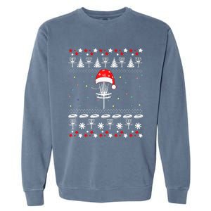 Disc Golf Ugly Christmas Sweater Pajama Garment-Dyed Sweatshirt