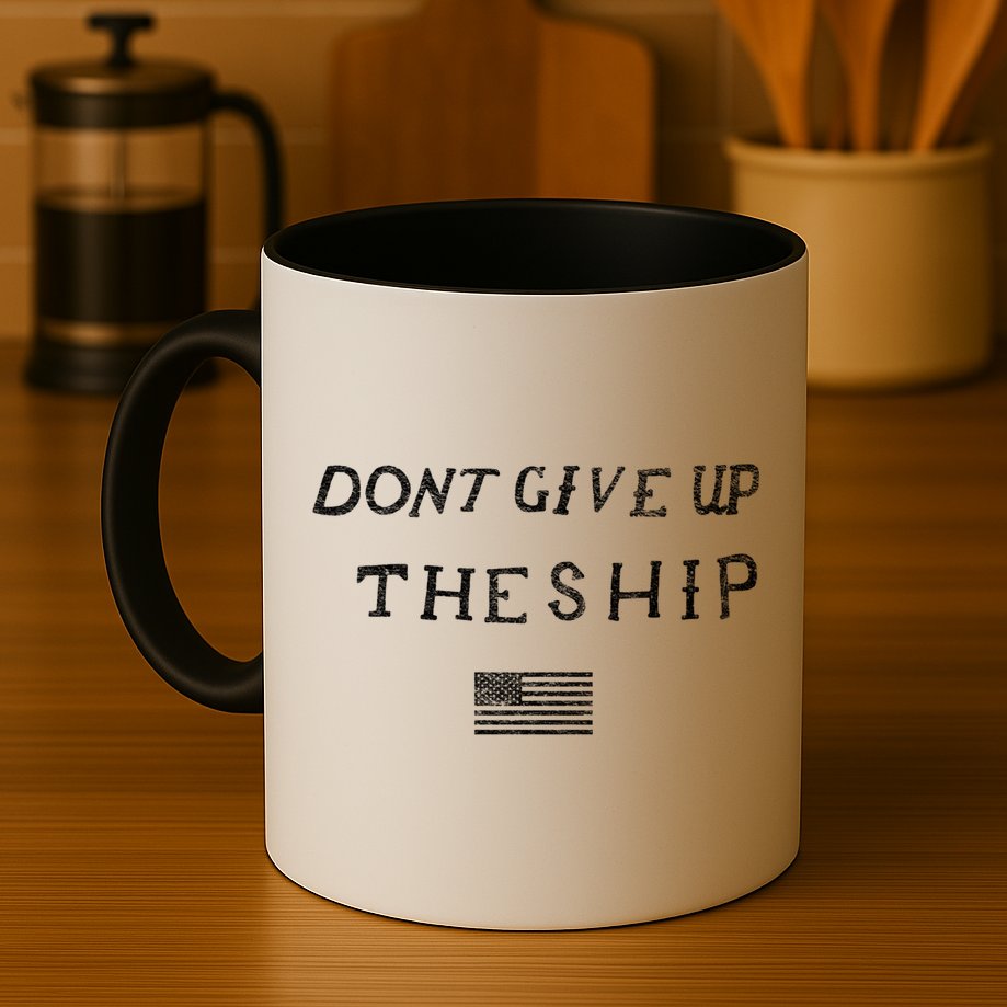 Dont Give Up The Ship Us Flag DonT Patriot Independence Gift Mug