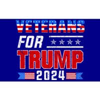 Dad Grandpa Veterans For Trump 2024 American Trump Flag Gift Bumper Sticker