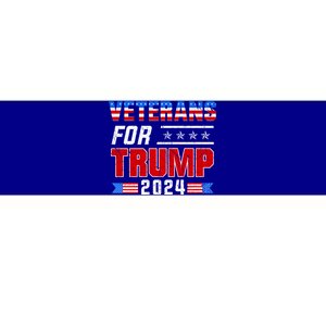 Dad Grandpa Veterans For Trump 2024 American Trump Flag Gift Bumper Sticker