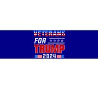 Dad Grandpa Veterans For Trump 2024 American Trump Flag Gift Bumper Sticker