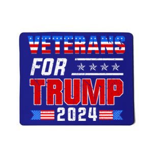 Dad Grandpa Veterans For Trump 2024 American Trump Flag Gift Mousepad