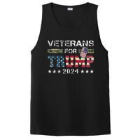 Dad Grandpa Veterans For Trump 2024 American Flag PosiCharge Competitor Tank