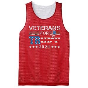 Dad Grandpa Veterans For Trump 2024 American Flag Camo Mesh Reversible Basketball Jersey Tank