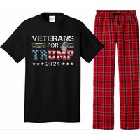 Dad Grandpa Veterans For Trump 2024 American Flag Pajama Set