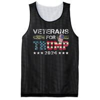 Dad Grandpa Veterans For Trump 2024 American Flag Mesh Reversible Basketball Jersey Tank