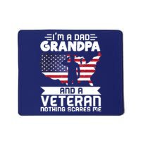 Dad Grandpa Veteran Nothing Scares Patriotic Veterans Day Mousepad