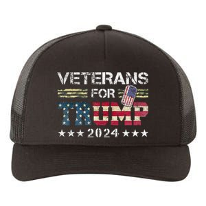 Dad Grandpa Veterans For Trump 2024 Yupoong Adult 5-Panel Trucker Hat