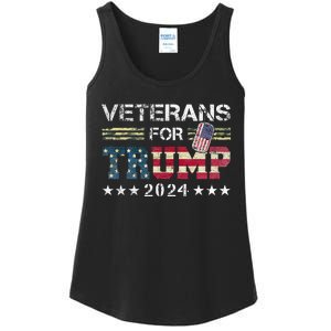 Dad Grandpa Veterans For Trump 2024 Ladies Essential Tank