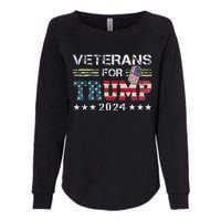 Dad Grandpa Veterans For Trump 2024 Womens California Wash Sweatshirt