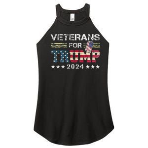 Dad Grandpa Veterans For Trump 2024 Women's Perfect Tri Rocker Tank