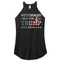 Dad Grandpa Veterans For Trump 2024 Women's Perfect Tri Rocker Tank