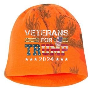 Dad Grandpa Veterans For Trump 2024 Kati - Camo Knit Beanie