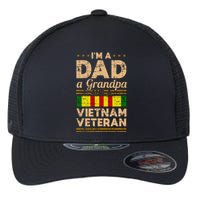 Dad Grandpa Vietnam Veteran Vintage Gift Flexfit Unipanel Trucker Cap