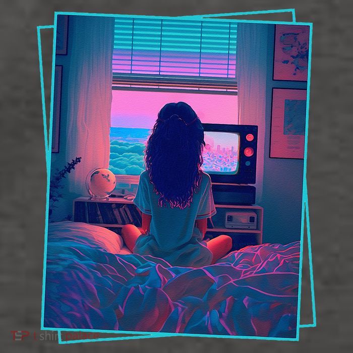 Dreamy Girl Vaporwave Anime Chill 90s Ethereal Alt Aesthetic Vector Backpack