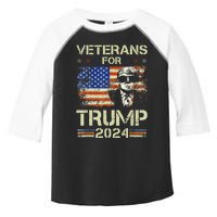 Dad Grandpa Veterans For Trump 2024 American Flag Camo Toddler Fine Jersey T-Shirt