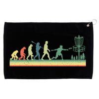 Disc Golf Vintage Sports Evolution Costume Family Grommeted Golf Towel