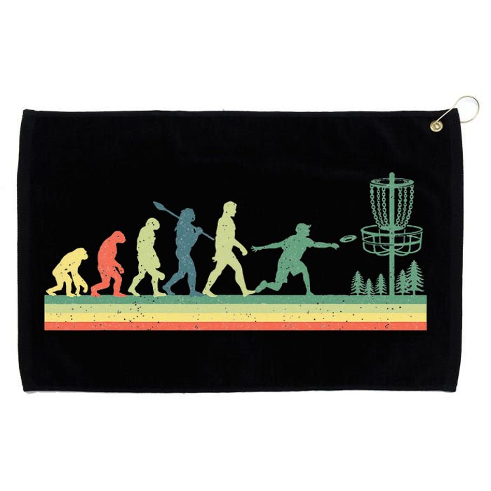 Disc Golf Vintage Sports Evolution Costume Family Grommeted Golf Towel