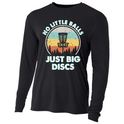 Disc Golf Vintage No Little Balls Just Big Discs Cooling Performance Long Sleeve Crew