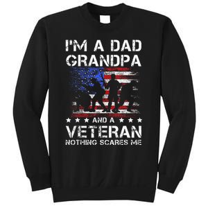 Dad Grandpa Veteran Nothing Scares Fathers Day Sweatshirt