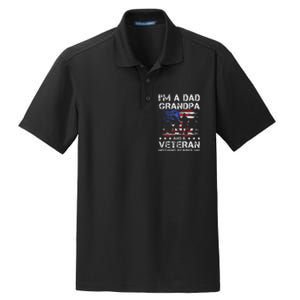 Dad Grandpa Veteran Nothing Scares Fathers Day Dry Zone Grid Polo