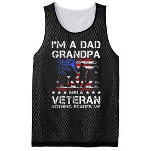 Dad Grandpa Veteran Nothing Scares Fathers Day Mesh Reversible Basketball Jersey Tank