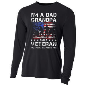 Dad Grandpa Veteran Nothing Scares Fathers Day Cooling Performance Long Sleeve Crew