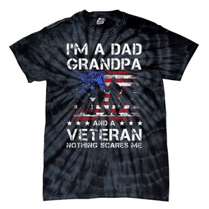 Dad Grandpa Veteran Nothing Scares Fathers Day Tie-Dye T-Shirt