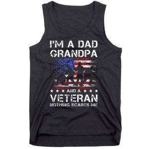 Dad Grandpa Veteran Nothing Scares Fathers Day Tank Top