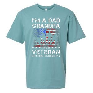 Dad Grandpa Veteran Nothing Scares Fathers Day Sueded Cloud Jersey T-Shirt