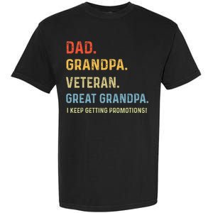 Dad Grandpa Veteran Great Grandpa From Grandkids Garment-Dyed Heavyweight T-Shirt