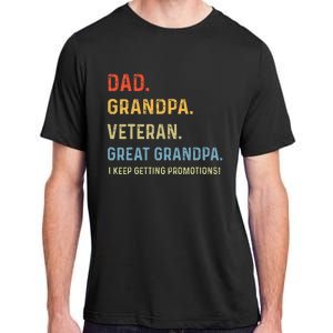 Dad Grandpa Veteran Great Grandpa From Grandkids Adult ChromaSoft Performance T-Shirt