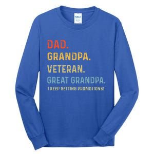 Dad Grandpa Veteran Great Grandpa From Grandkids Tall Long Sleeve T-Shirt