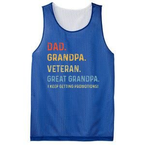 Dad Grandpa Veteran Great Grandpa From Grandkids Mesh Reversible Basketball Jersey Tank