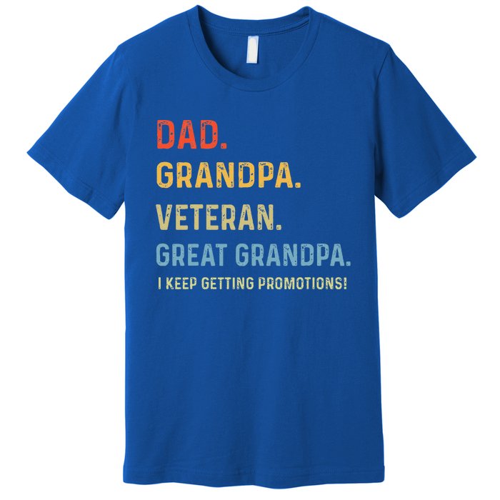 Dad Grandpa Veteran Great Grandpa From Grandkids Premium T-Shirt