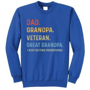 Dad Grandpa Veteran Great Grandpa From Grandkids Tall Sweatshirt