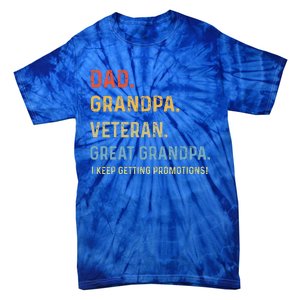 Dad Grandpa Veteran Great Grandpa From Grandkids Tie-Dye T-Shirt