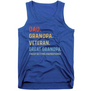 Dad Grandpa Veteran Great Grandpa From Grandkids Tank Top