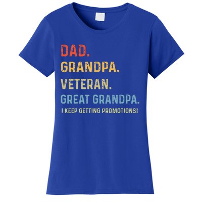 Dad Grandpa Veteran Great Grandpa From Grandkids Women's T-Shirt