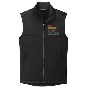 Dad Grandpa Veteran Great Grandpa From Grandkids Collective Smooth Fleece Vest