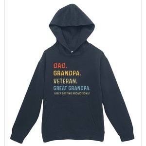 Dad Grandpa Veteran Great Grandpa From Grandkids Urban Pullover Hoodie