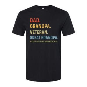 Dad Grandpa Veteran Great Grandpa From Grandkids Softstyle CVC T-Shirt