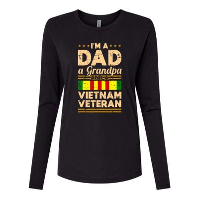 Dad Grandpa Vietnam Veteran Vintage Womens Cotton Relaxed Long Sleeve T-Shirt