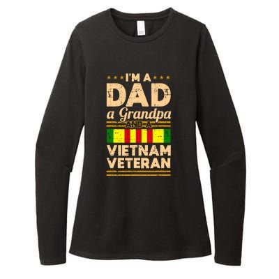 Dad Grandpa Vietnam Veteran Vintage Womens CVC Long Sleeve Shirt