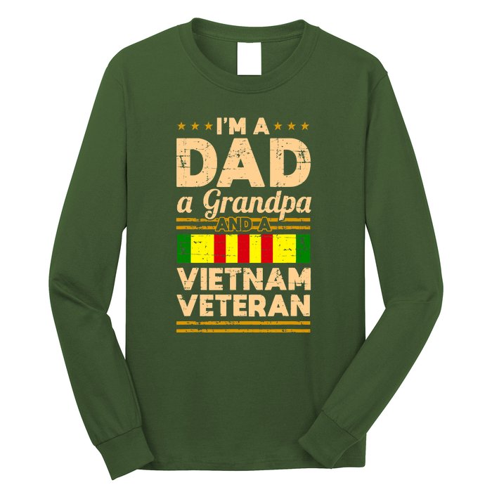 Dad Grandpa Vietnam Veteran Vintage Long Sleeve Shirt