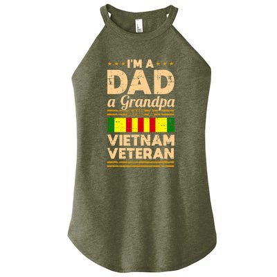 Dad Grandpa Vietnam Veteran Vintage Women's Perfect Tri Rocker Tank