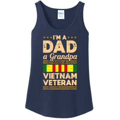 Dad Grandpa Vietnam Veteran Vintage Ladies Essential Tank