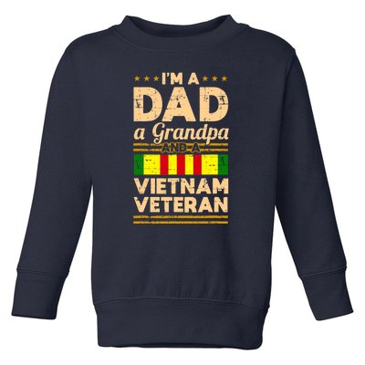 Dad Grandpa Vietnam Veteran Vintage Toddler Sweatshirt