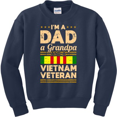 Dad Grandpa Vietnam Veteran Vintage Kids Sweatshirt