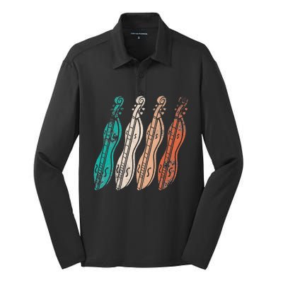 Dulcimer Guitar Vintage Mountain Dulcimer Silk Touch Performance Long Sleeve Polo